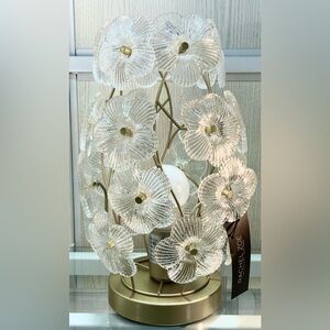 Rachel Zoe Glass Flower Table Top Lamp NEW